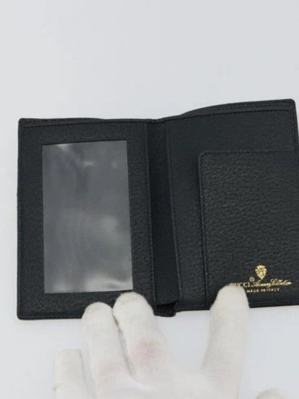 GUCCI GG Supreme Compact Wallet PVC Navy Auth 178789A - Picture 7 of 16
